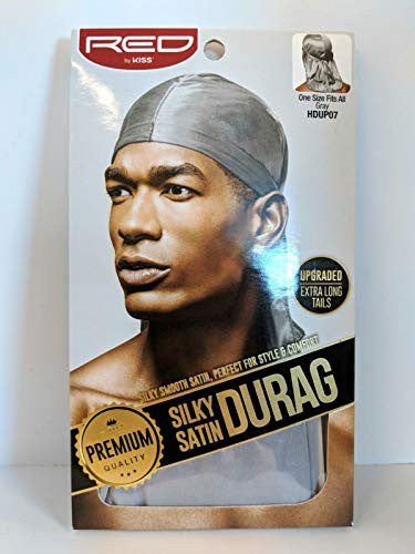 Kiss Red Durag Silky Satin Purple Extra Long Tails (12in)
