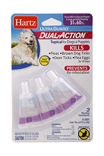 Hartz UltraGuard Dual Action Topical Flea & Tick Treatment for Dogs and Puppies - 0-14 lbs, 3 Monthly Treatments