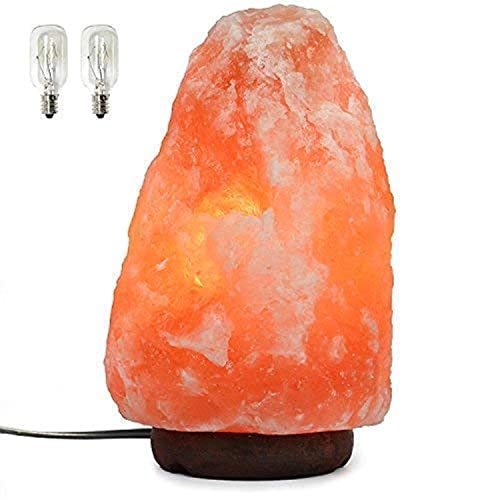 HIMALAYAN SALT SALT LAMP,7IN BLK BASE