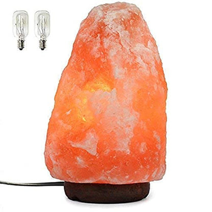 HIMALAYAN SALT SALT LAMP,7IN BLK BASE