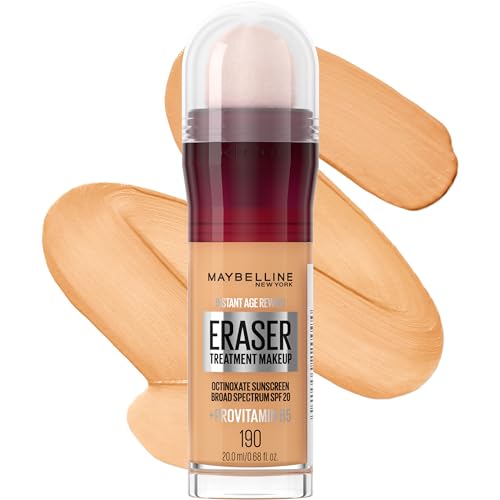 MAYBELLINE New York Instant Age Rewind Eraser Treatment Makeup, 330 Medium Deep Neutral, 0.68 oz