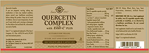 SOLGAR QUERCETIN COMPLEX,ESTER-C