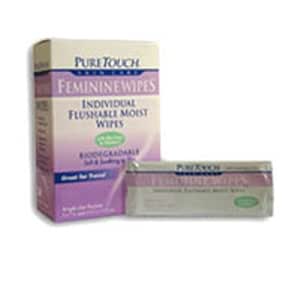 PURETOUCH SKIN CARE WIPES,FEMININE,TRAVEL PK