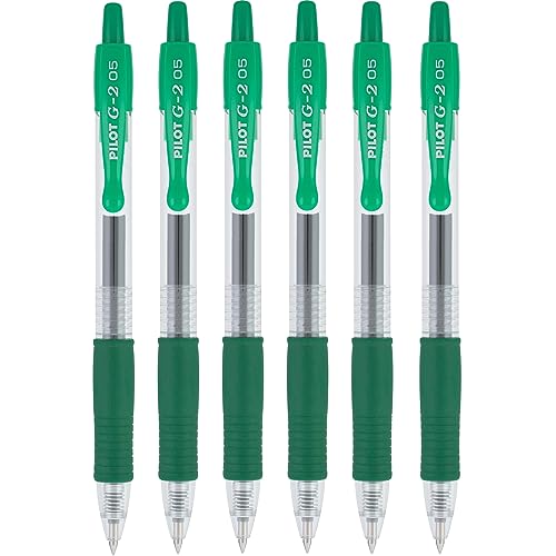 Pilot G2 Premium Refillable & Retractable Gel Pens, Extra Fine Point (0.5mm), Black, 2 Count