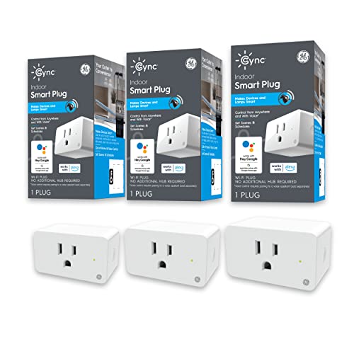 GE Lighting Cync Indoor Smart Plug, Smart Outlet Control, WiFi Outlet, Works with Alexa and Google Home