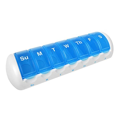 EZY DOSE Weekly (7-Day) Pill Planner and Vitamin Organizer (Small)  Assorted Colors