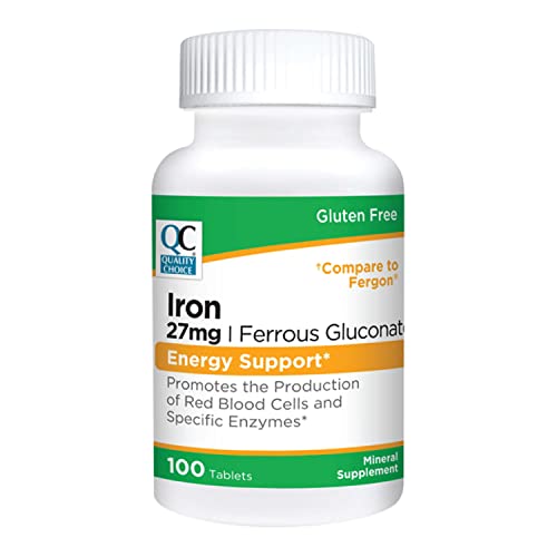 IRON GLUCONATE 27 MG TABLET 100CT WINDML