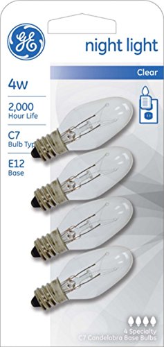 BULB NIGHT LIGHT 4W CLEAR 4PK