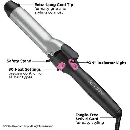 REVLON Perfect Heat Triple Ceramic Curling Iron, 1"