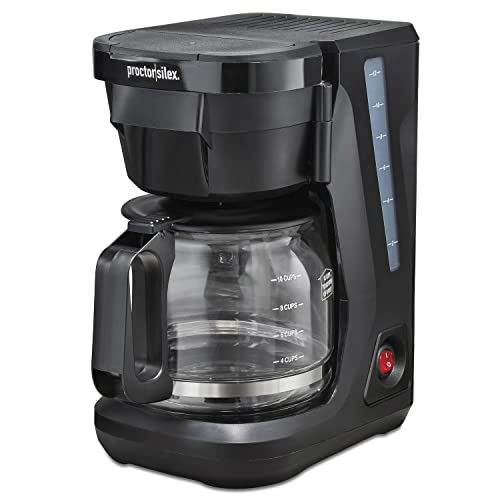 Proctor Silex Front Fill Compact 12 Cup Coffee Maker - Black