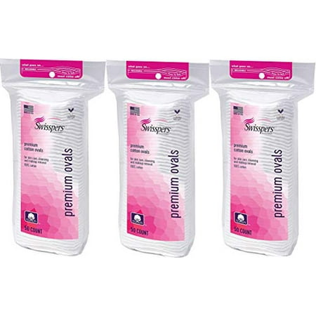 Swisspers Cotton Ovals Premium 50 Count 100% Cotton