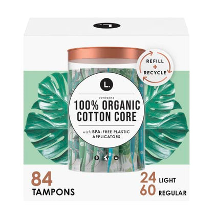 Organic Cotton Tampons; Regular & Unscented