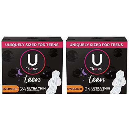 U BY KOTEX TEEN ULTTHN HVY WNG PAD 4X14