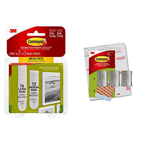 Command Picture Hanging Strips - Medium, 3 pairs