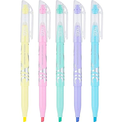 Pilot Frixion Light Pastel Highlighter with Erasable Ink, 5-pk Assorted