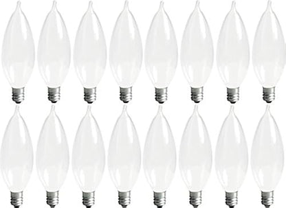 GE 60W Crystal Clear Multi-Use Candelabra Base Blunt Tip Decorative Light Bulb (2-Pack)
