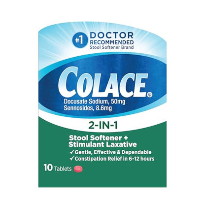COLACE 2-IN-1 TABLETS 30CT