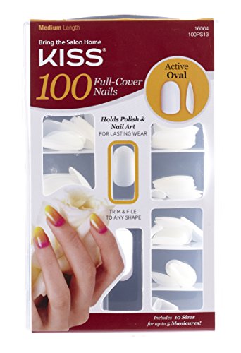 KISS 100 Full-Cover Nails - Active Oval