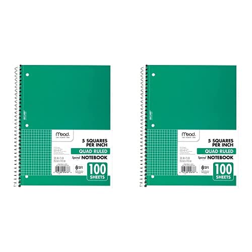 Mead Spiral Quad Ruled Notebook