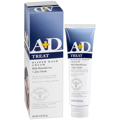 A+D Diaper Rash Cream With Dimethicone + Zinc Oxide 4oz