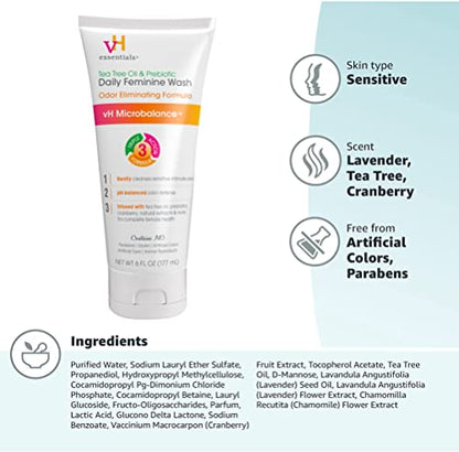 VH ESSENTIALS FEM WASH,TTREE OIL&PREBIO