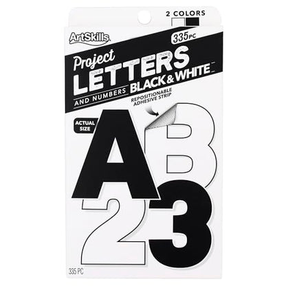 ArtSkills 2.5" Paper Poster Letters and Numbers - Multicolored, 335 count