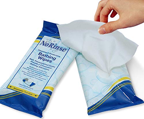 NO RINSE BATHING WIPES PA 8CT
