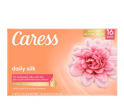 Caress Bar Soap Daily Silk Moisturizing 6 Count 3.75oz
