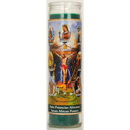 Star Candle Prayer Candle, 8in - Seven African Powers