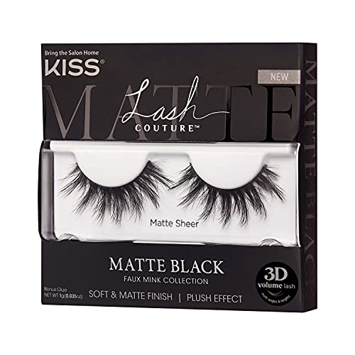 KISS Lash Couture Matte Collection 3D False Lashes - Matte Lace, 4 pairs