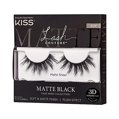 KISS Lash Couture 3D Faux Mink Lashes - Matte Black