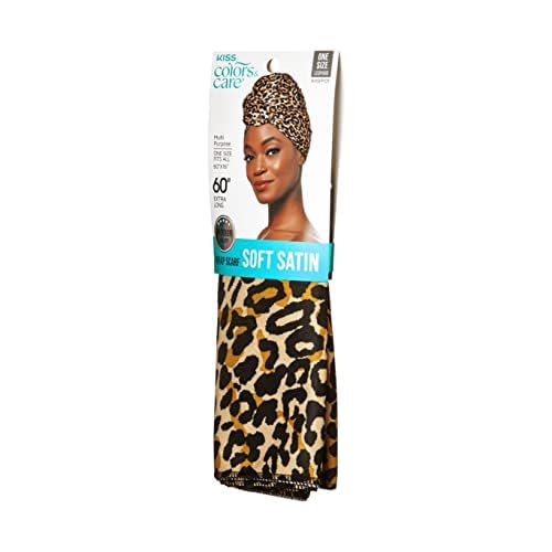 KISS Colors & Care Satin Wrap Scarf - Leopard