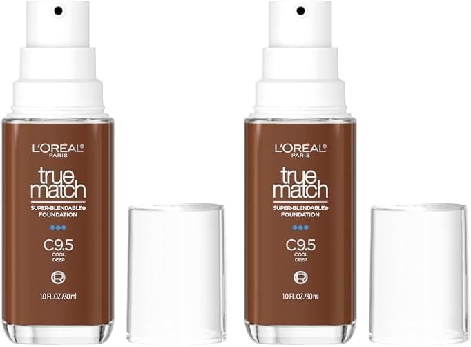 L'ORÉAL PARIS True Match Super-Blendable Foundation, Medium Coverage, N11, Deep, 1 fl. oz.