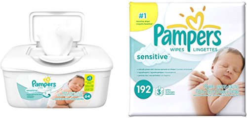 PAMPERS WIPES SENSITIVE TUB 64CT