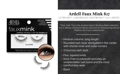 Ardell Faux Mink Lashes - 817 Black
