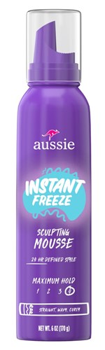 Aussie Instant Freeze Mousse Sculpting Maximum Hold 6oz