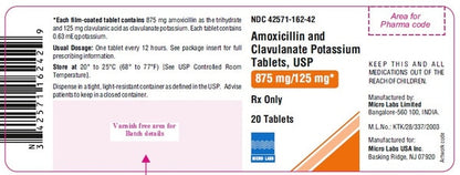 AMOX/POT CLAV ER TB 1000-62.5 28