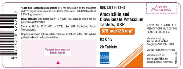 AMOX/POT CLAV CW 400-57MG 20