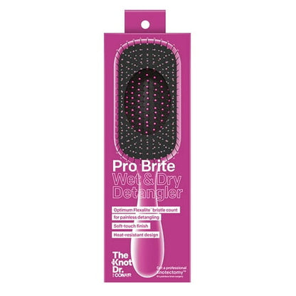 CONAIR The Knot Dr. Pro Mini Wet & Dry Detangler Hair Brush With Pastel Pink Case