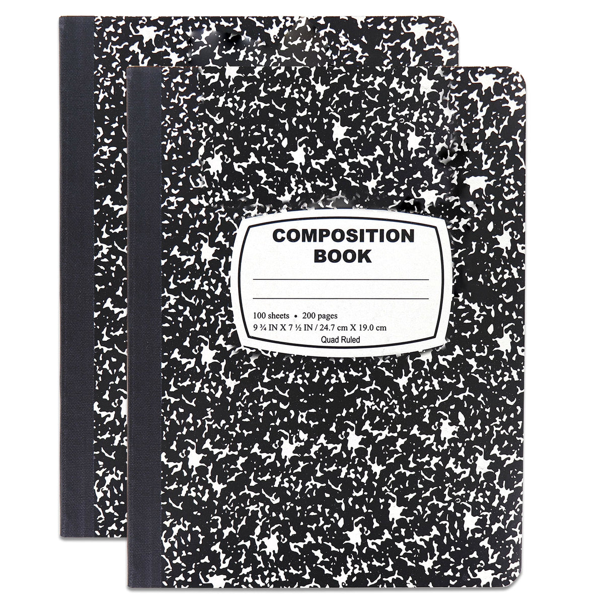 iScholar Black and White Marble Composition Book - Wide Ruled, 100 Sheets