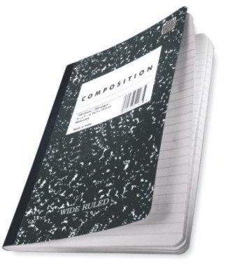 iScholar Black and White Marble Composition Book - Wide Ruled, 150 Sheets