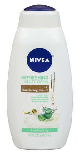 Nivea Body Wash 20oz Fresh Aloe & Lily