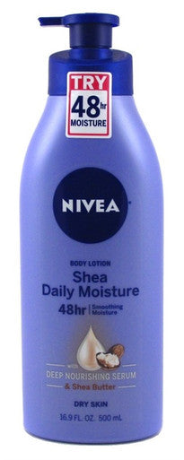 Nivea Lotion Shea Daily Moisture 16.9oz Pump 48Hr