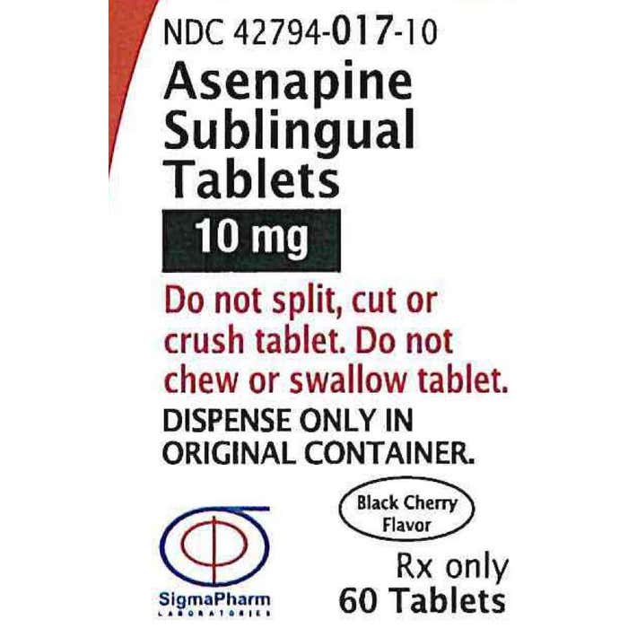 ASENAPINE TB 5MG 6X10UD SL BPK