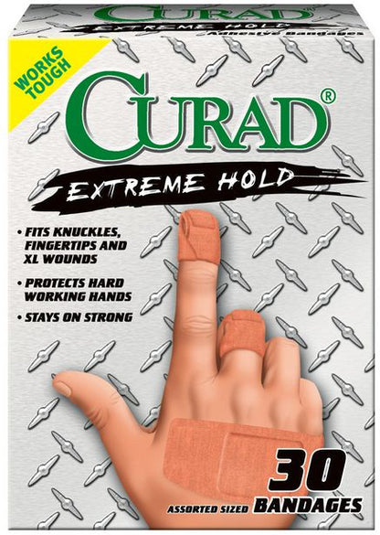 CURAD BANDAGE EXTREME HOLD ASST 30CT