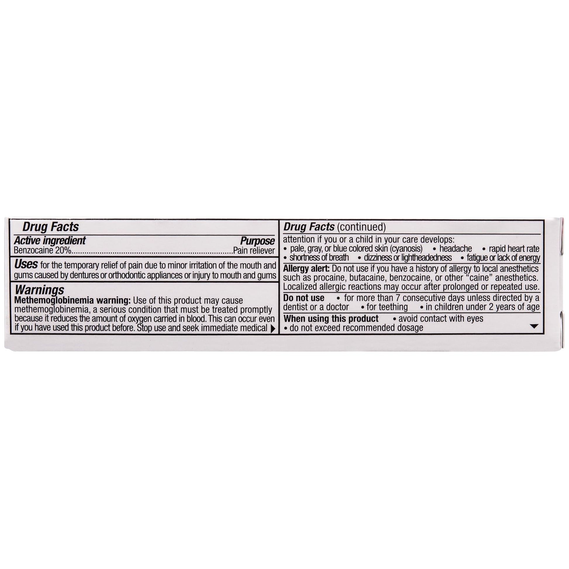 BENZODENT DENTURE PAIN CREAM 0.25OZ