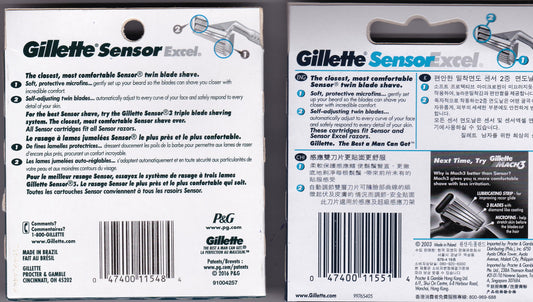 GILLETTE SENSOR EXCEL REFILL RAZ 10CT
