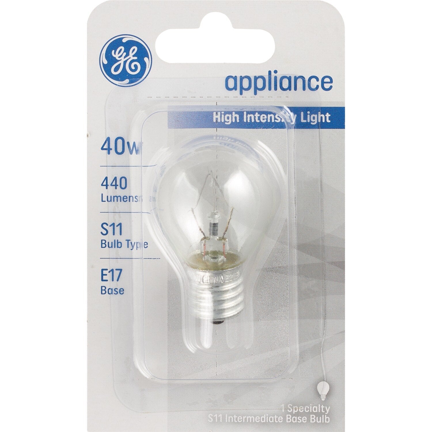 GE 40W S11 Appliance Microwave Owen High Intensity Light Bulb
