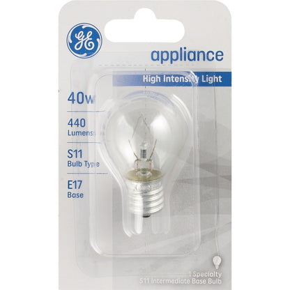 GE 40W S11 Appliance Microwave Owen High Intensity Light Bulb