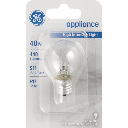 GE 40W S11 Appliance Microwave Owen High Intensity Light Bulb